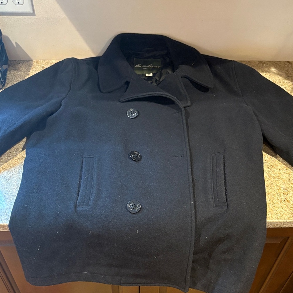 Eddie Bauer Black Men's Peacoat